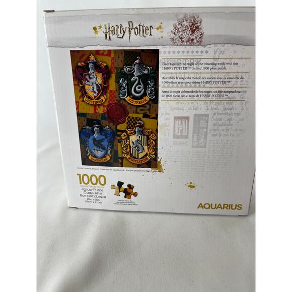 Harry Potter Hogwarts House Crests 1000 Piece Jigsaw Puzzle Game New Aquarius - Picture 5 of 8